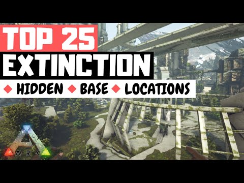 TOP 25 HIDDEN RATHOLE BASE LOCATIONS EXTINCTION (ARK: Survival Evolved)