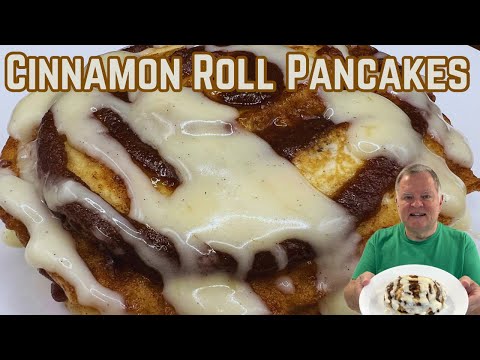 Cinnamon Roll Pancakes - Just like (or better!) than you get in a restaurant!