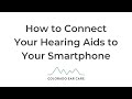 Dr. Cory Tickle is walking through a brief tutorial on how to connect your hearing aids to your smart phone.