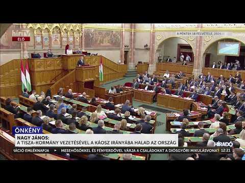 Nagy János: A Tisza-kormány vezetésével a káosz irányába halad az ország - HírTV