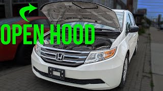 How to Open (and Close) the Hood - Honda Odyssey (2011-2017)