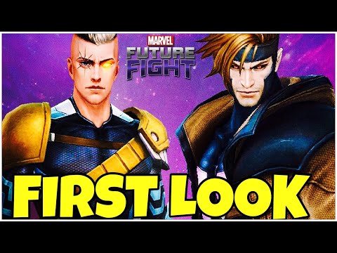 FIRST LOOK AT THE NEW CABLE & GAMBIT UNIFORMS! TEENAGE CABLE VS SWOLE GAMBIT l Marvel Future Fight