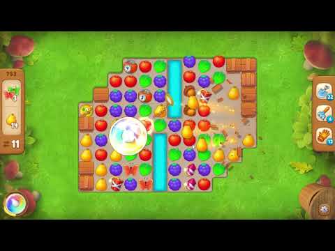 Gardenscapes 753 Level - 20 moves - NO BooSTERS