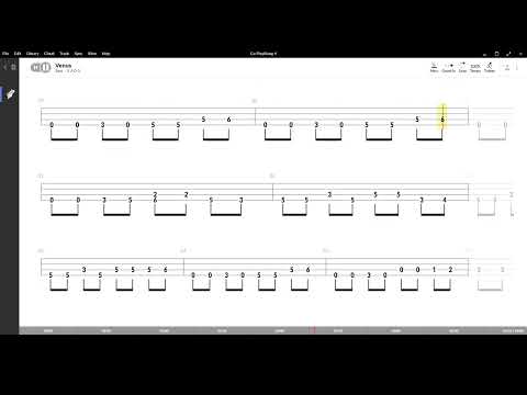 Venus ( Bananarama ) ,Tablatura e base Senza Basso - Backing bass track - NO BASS
