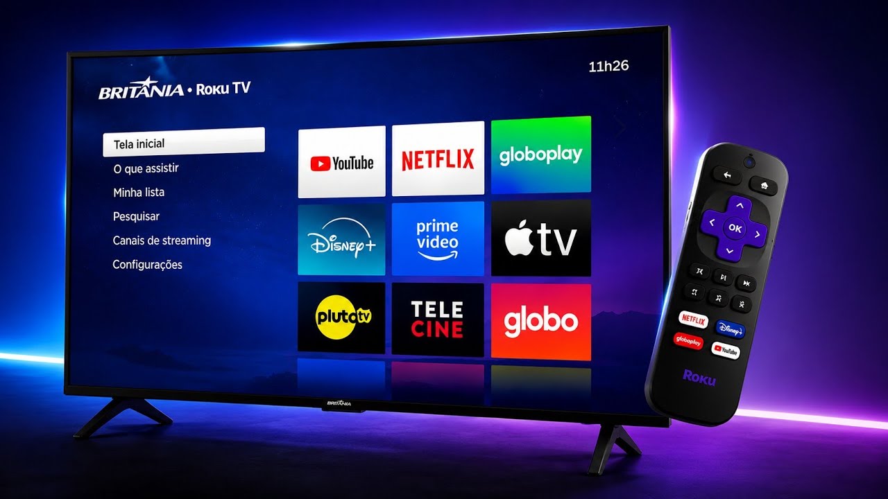 Miniatura da avaliação em vídeo de Smart TV BRITÂNIA BTV43VA4REGB 43 Polegadas