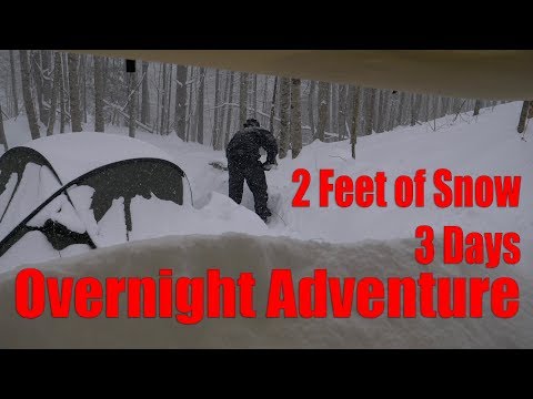 2 Feet of Snow, 3 Days in the Forest - Overnight Adventure