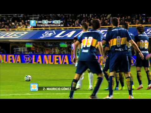 Gol de Gómez. Boca 0 - Rafaela 1. Fecha 3. Torneo Primera División 2014. FPT