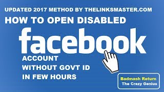 How To Open Disabled Fb Account Without Government Id Card Proof ! No IDs Proof No Proxy