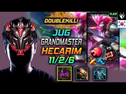 GrandMaster Hecarim Jungle vs Graves - 천상계 정글 헤카림 터화공 포식자 - LOL KR 11.23