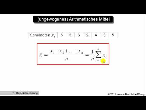 Ungewogenes arithmetisches Mittel