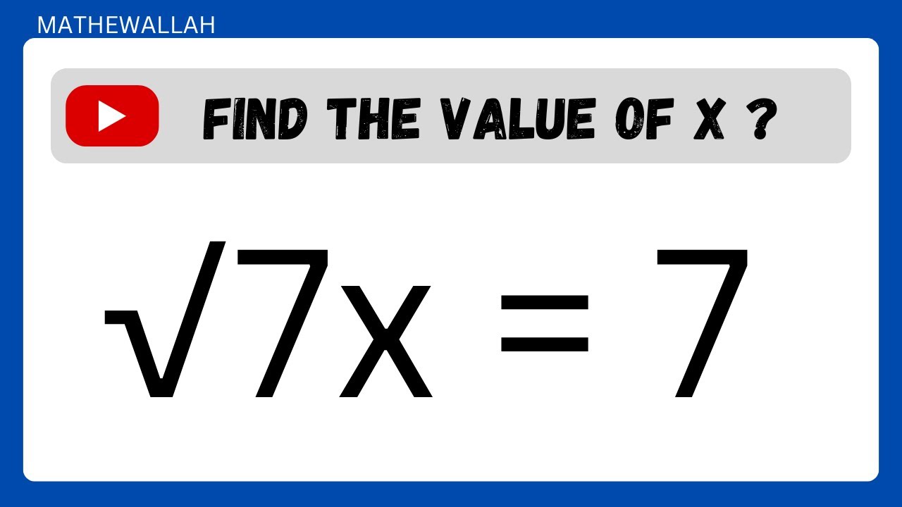 Beautiful Square Root Problem | Basic Math | Math