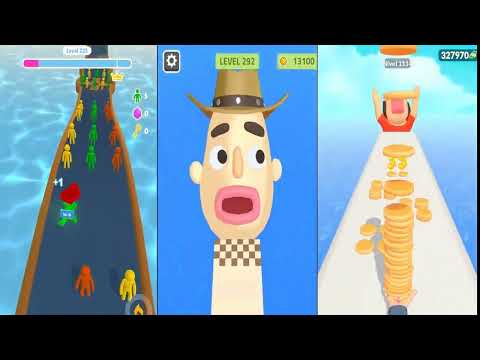 GIANT RUSH vs SANDWICH RUNNER vs PANCAKE RUN - Amazing Mobile Triple Games