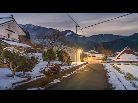 Winter Walk in Snowy Mountain Village | Mimasaka, Japan 4K Morning Ambience