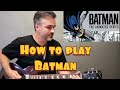 How to play beginner guitar Batman