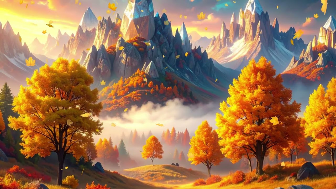 Crystal Mountains in Autumn 💎 A Surreal Fantasy Landscape That Feels Unreal