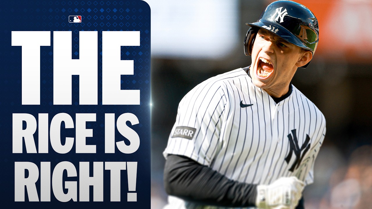 Ben Rice bashes a home run for the Yankees in their home opener! 🍚 | MLB Highlights