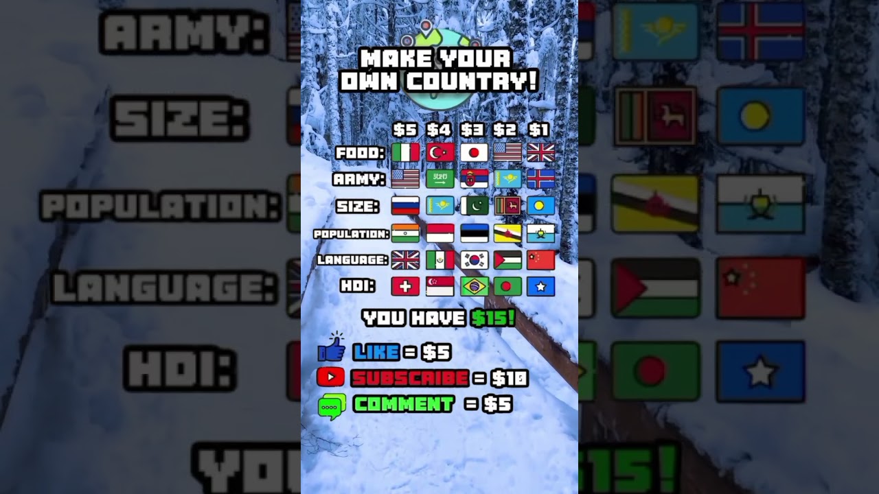 you make your own country you have only $10 #shortsviral #country #geography #mapping