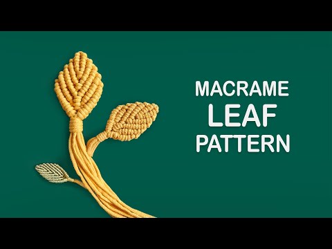 MACRAME LEAF PATTERN for Brooch Keychain Flower Wall Decor