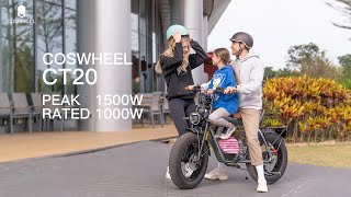 Vídeo de Bicicleta Elétrica Coswheel CT20S — Fat Tire 60V Speed Pedelec — Pré-Venda · Lançamento