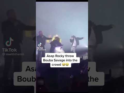 ASAP Rocky throws Bouba Savage into the crowd😭🤣