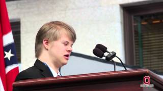 Nisonger Center TOPS student Adam Moss Speaks at Ohio State House