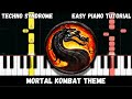 Techno Syndrome Mortal Kombat Theme Easy Piano Tutorial