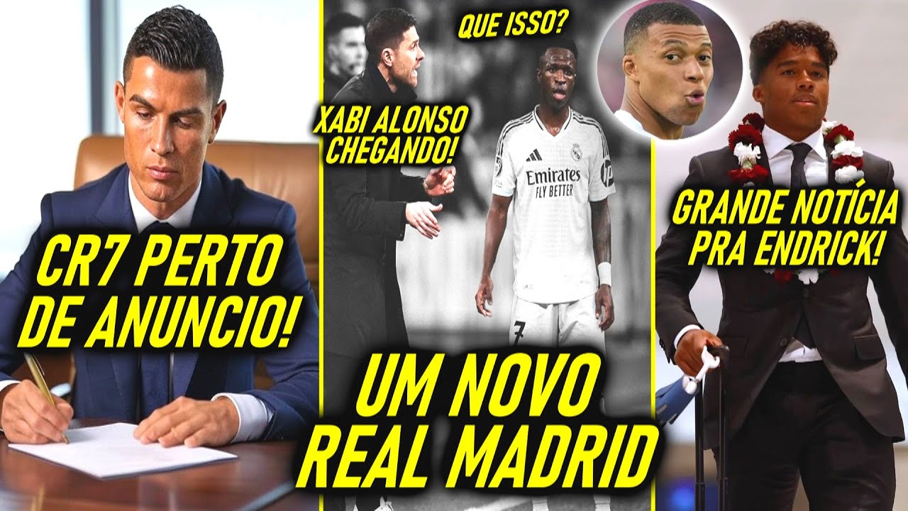 CR7 PERTO de ASSINAR! - O NOVO REAL MADRID VAI SER BIZARRO! FUTURO de ENDRICK! - RASHFORD no MILAN!