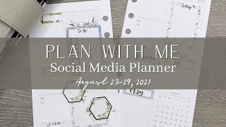 Plan with Me | Social Media Planner | August 23-29, 2021 (feat. Fancy Plans Co) #moterm #planwithme