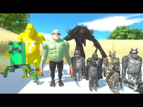 Primates + Lucky Block Goro + Creeper Defy Obisidan Scourge + Jason - Animal Revolt Battle Simulator