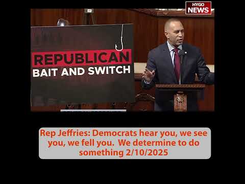 Dem Jeffries: Republican Bait & Switch, not single thing to lower high cost, true objective tax cuts