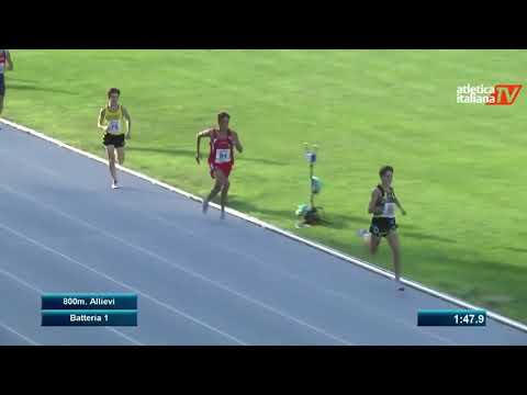 Campionati italiani 2020 Allievi 800m Batteria per qualificazione finale