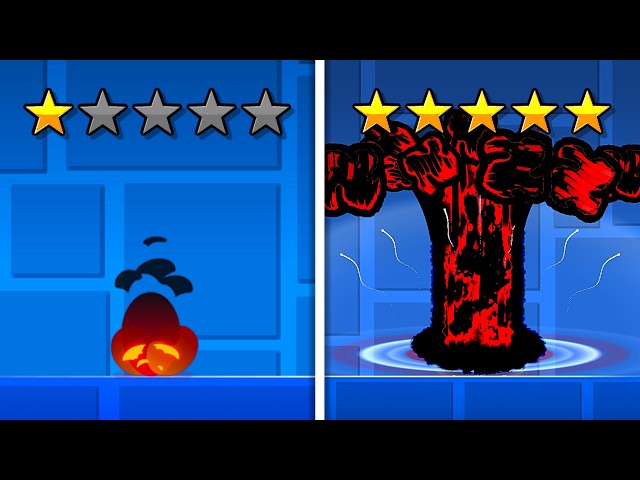 1 Star Explosion vs 5 Star Explosion in Geometry Dash SDDEFAULT Thumbnail