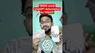 ₹5000 worth ChatGPT Subscription FREE🔥 Indians ku One year Free a ChatGPT Go✅