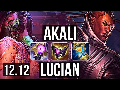 AKALI vs LUCIAN (MID) | 700+ games, Legendary, 1.0M mastery | NA Master | 12.12