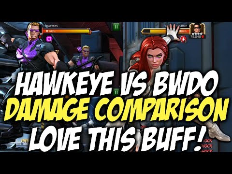 Hawkeye Vs Black Widow DO Damage Comparison | Amazing Buff! | Marvel Contest Of Champions