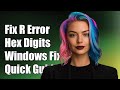 Fixing R Error U Used Without Hex Digits In Character String On Windows