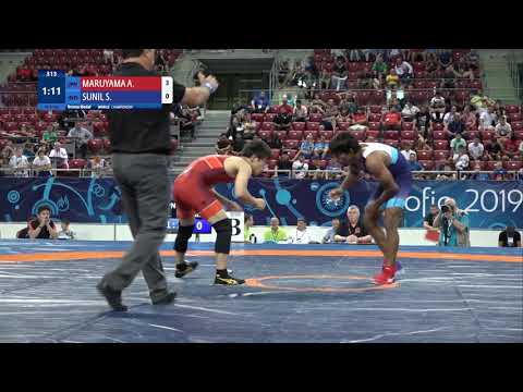 BRONZE FS - 51 kg: A. MARUYAMA (JPN) v. S. SUNIL (IND)
