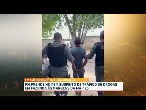Polícia Militar apreende cocaína e prende suspeito em fazenda de São Pedro da Água Branca