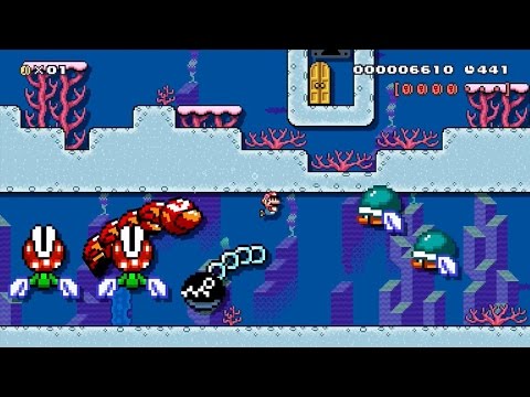 Super Mario Maker - Hard Blind Kaizo Race #20: Fluid Flow: ρDv/Dt=▼p+μ▼²v+ρg