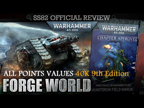 ALL POINTS VALUES: Forge World WH40K 9th Edition Munitorum Field Manual / Chapter Approved 2020
