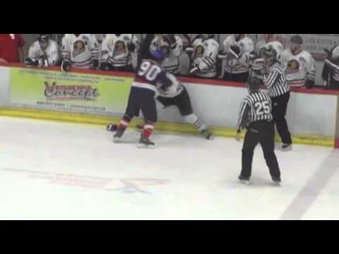 Bissonnette vs Mc Sween Combat de LNAH nov 22 Cornwall vs Valleyfield 2013