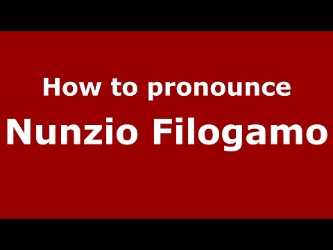 How to pronounce Nunzio Filogamo (Italian/Italy)  - PronounceNames.com