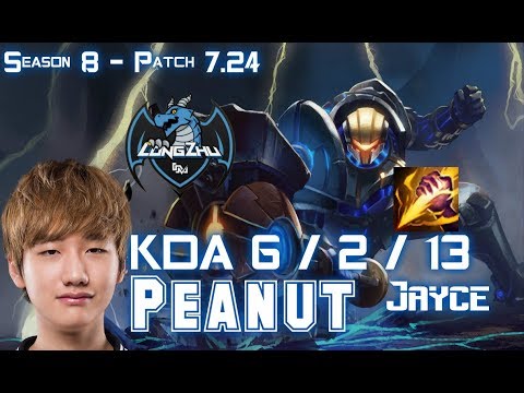 LZ Peanut JAYCE vs XIN ZHAO Jungle - Patch 7.24 KR Ranked