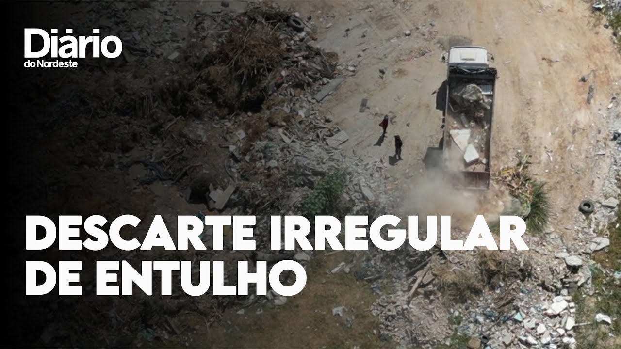 Imagem da notícia Drone flagra descarte irregular de entulho, em Fortaleza; veja vídeo