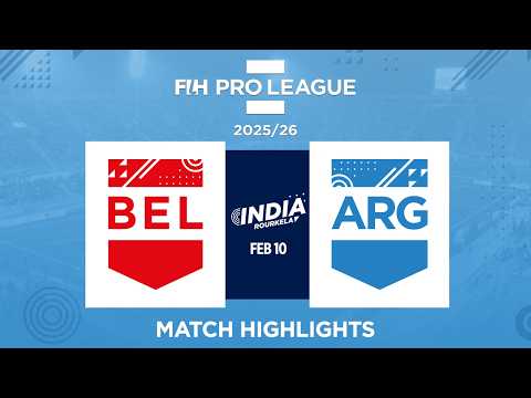 FIH Men's Pro League 2025-26: Belgium vs Argentina HIGHLIGHTS