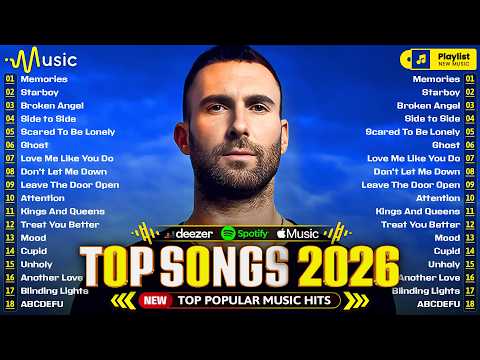 Spotify 🍑 Top Hits 2026 🍆 Maroon 5, The Weeknd, Selena Gomez, Ed Sheeran, Adele, Justin Bieber