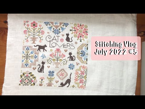 Stitching Vlog: Cat Lovers by Jardin Prive Finished