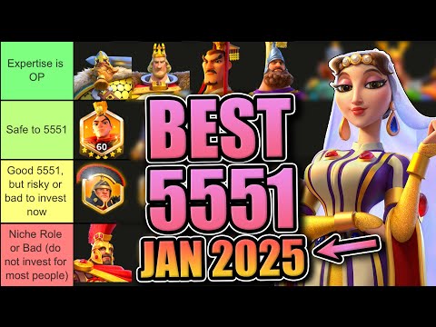 Best 5551 Legendary Commanders in Rise of Kingdoms [F2P-Friendly Investments] January 2025