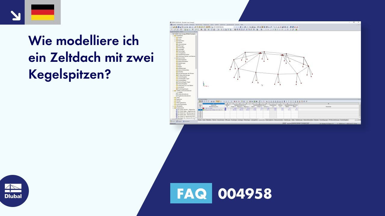 FAQ 004958 | Wie modelliere ich ein Zeltdach mit zwei Kegelspitzen?