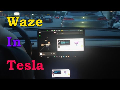 How to use Waze in Tesla while driving?